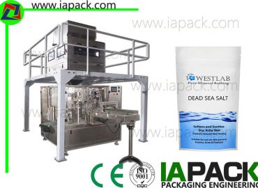 1000g de sel doypack machine à emballer granulé rotatif pesant remplissage scellant la machine de conditionnement jusqu'à 35 paquets par minute