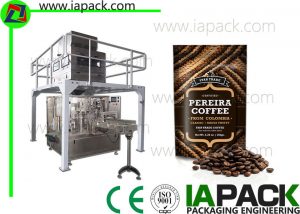 machine à emballer automatique de grains de café debout scellant de remplisseur de fermeture éclair de poche