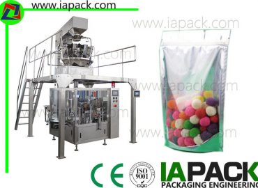 machine à emballer de sac de sucrerie avec la machine à emballer multiheads weigher doypack