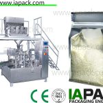machine de conditionnement de sac préformé rotatif pour la machine à emballer de poche de riz premade