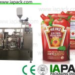 machine à emballer de pâte de tomate, contrôle de PLC de machine à emballer de poche poly